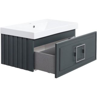 Тумба под раковину La Fenice Cubo FNC-01-CUB-G-80 Серая матовая 80 см